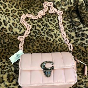 NWT Coach light pink handbag, includes 2 straps.